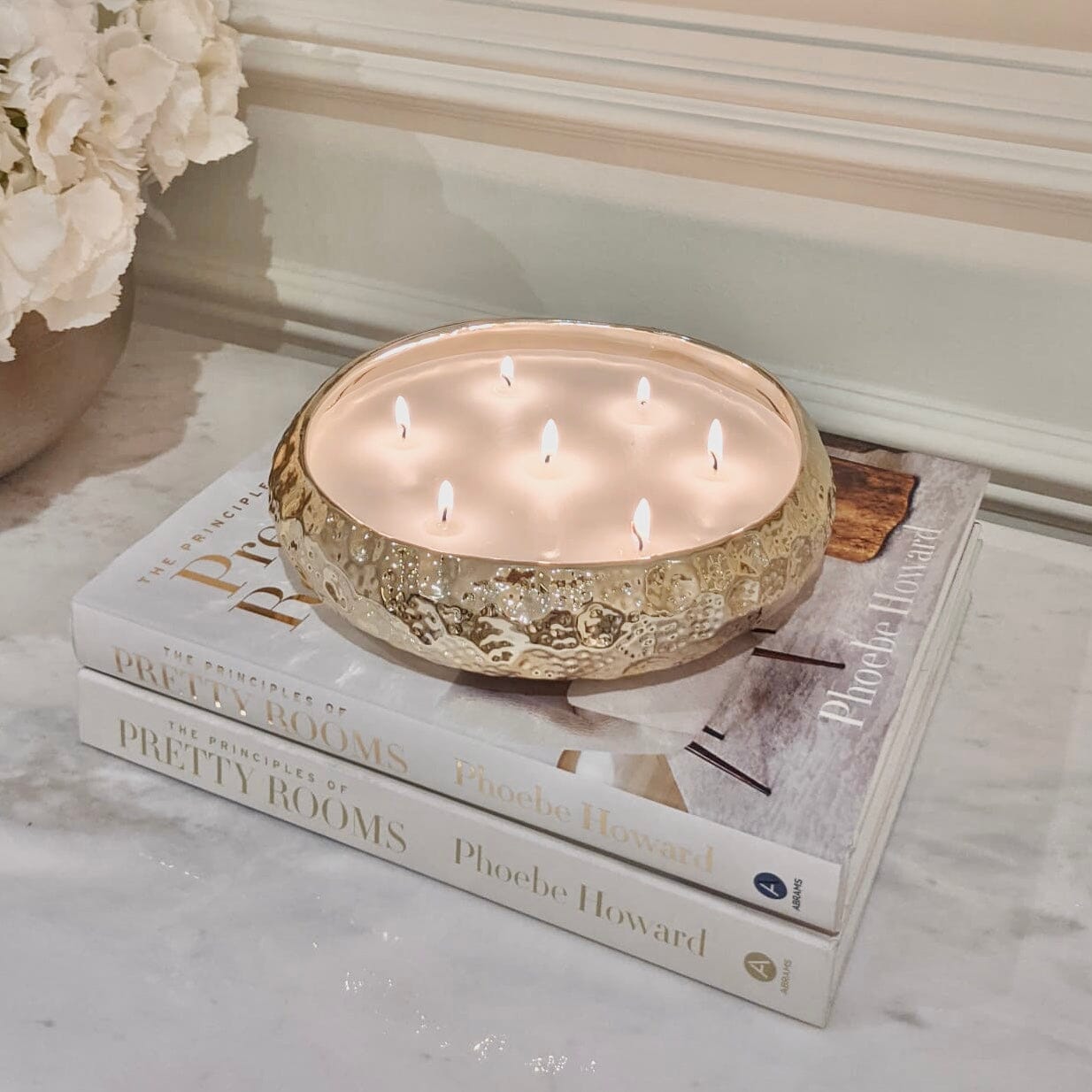 Aeolian 7 Wick Gold Scented Candle - Rosey's Creations