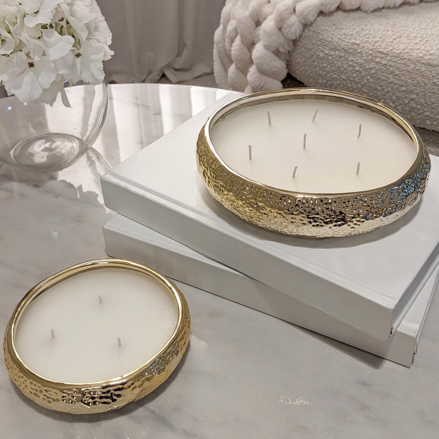 Aeolian 7 Wick Gold Scented Candle - Rosey's Creations