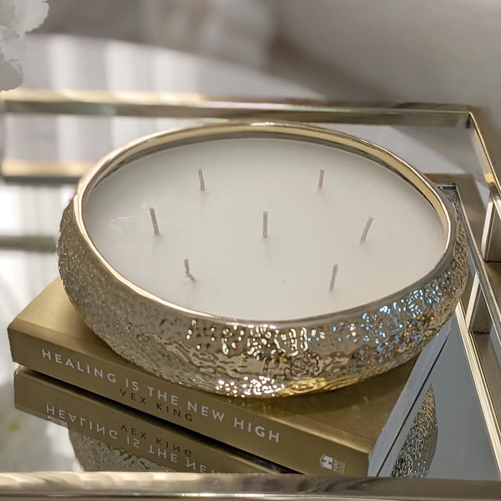 Aeolian 7 Wick Gold Scented Candle - Rosey's Creations