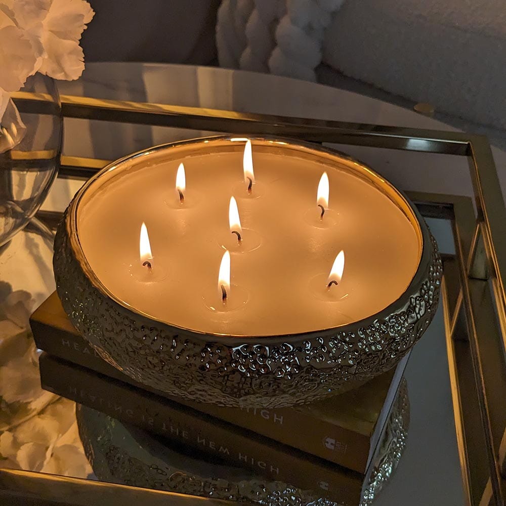 Aeolian 7 Wick Gold Scented Candle - Rosey's Creations