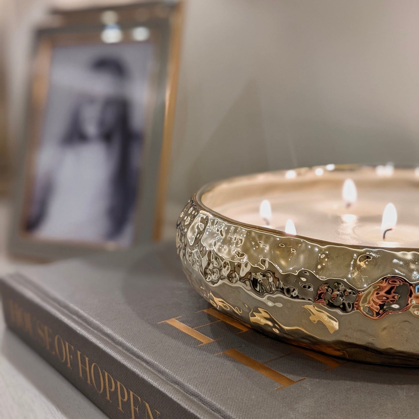 Aeolian 7 Wick Gold Scented Candle - Rosey's Creations