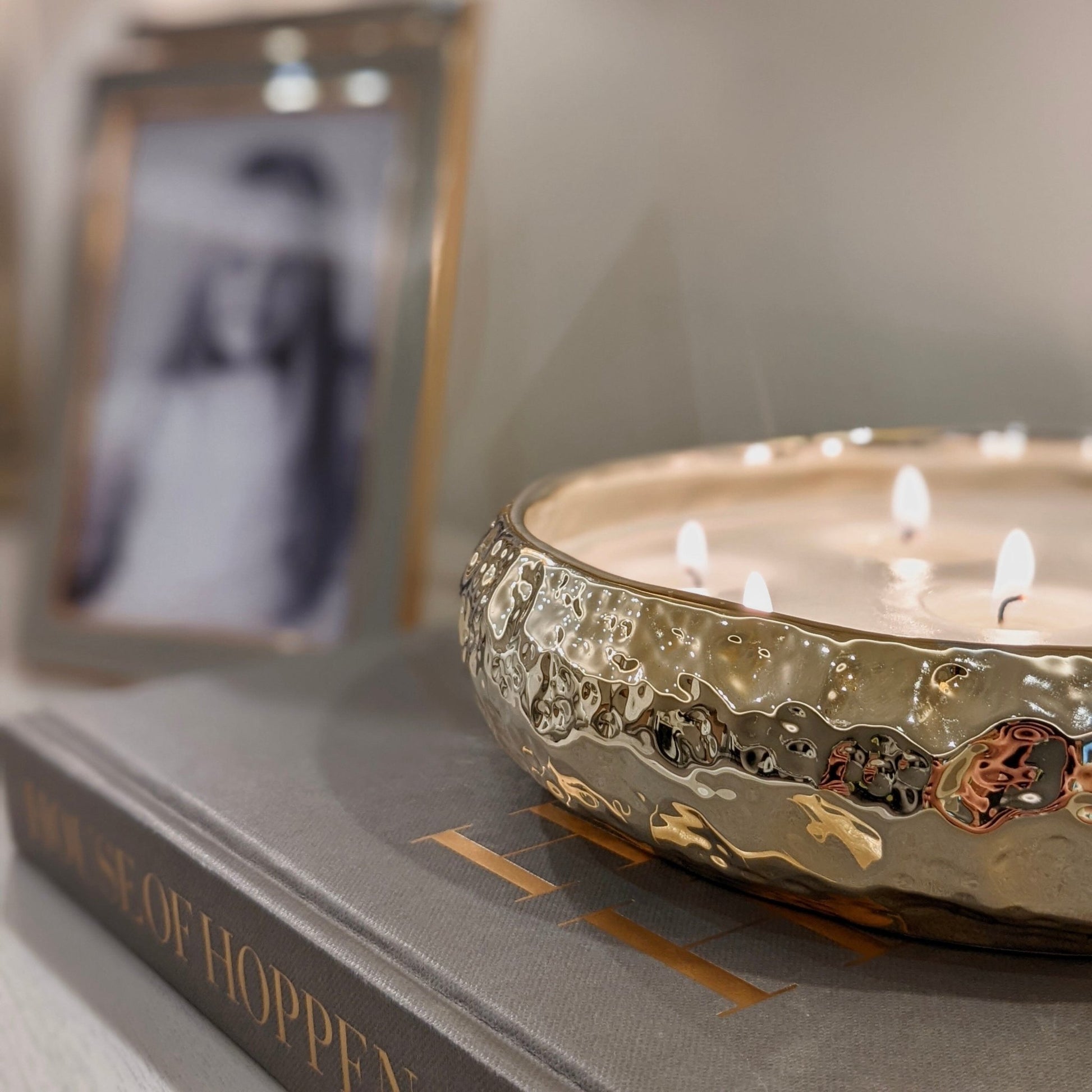 Aeolian 7 Wick Gold Scented Candle - Rosey's Creations