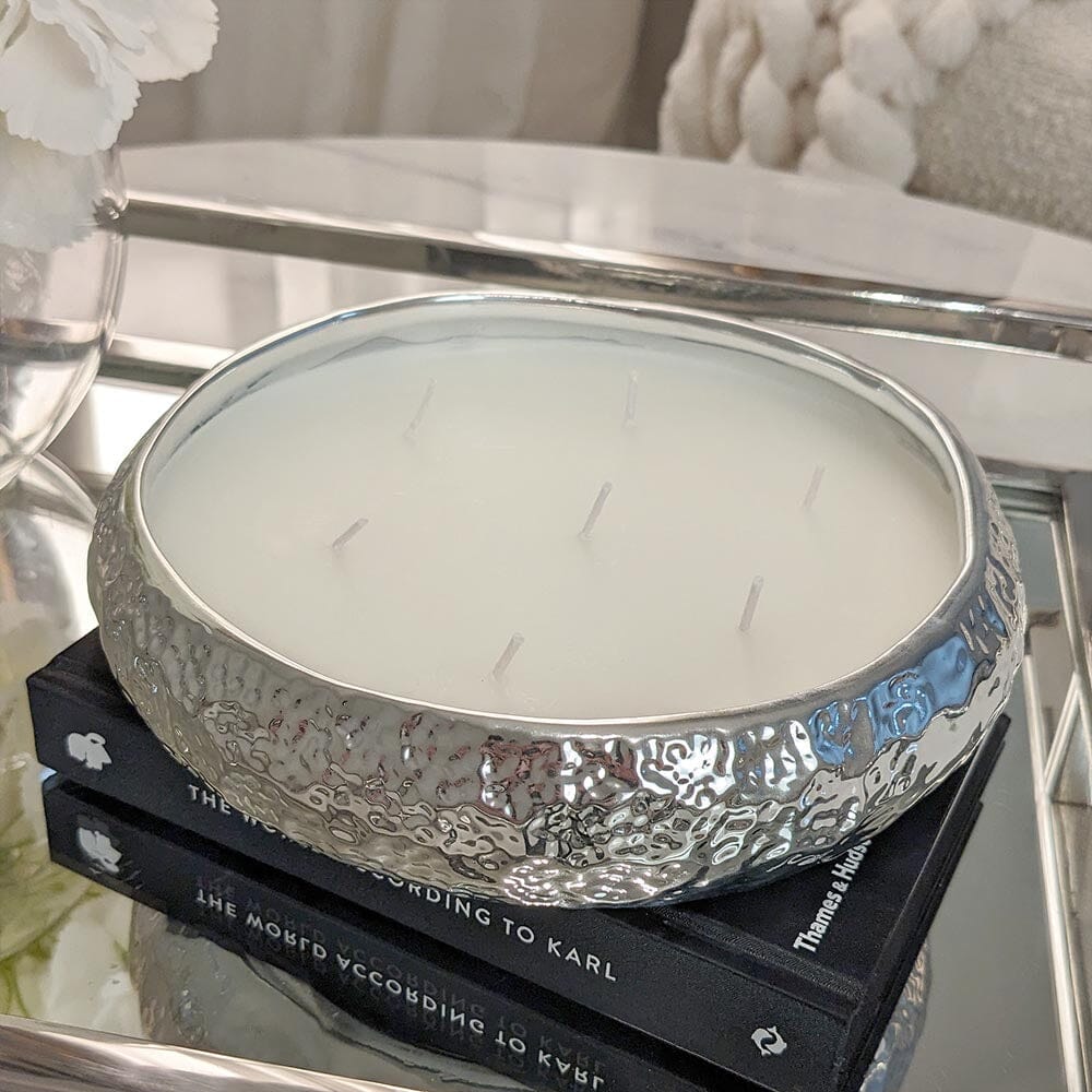 Aeolian 7 Wick Silver Scented Candle - Rosey's Creations