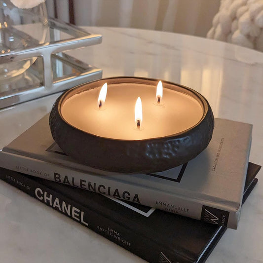Aeolian 3 Wick Black Scented Candle Rowen Homes