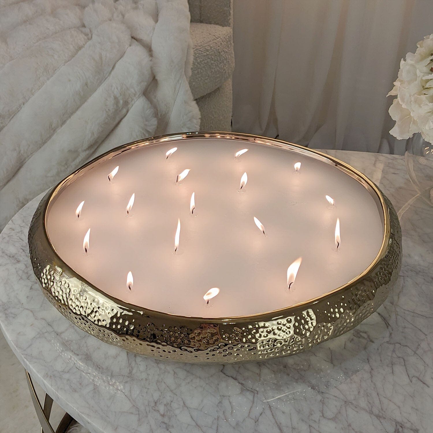 Aeolian XL Gold 17 Wick Scented Candle - Rosey's Creations