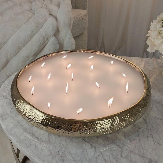 Aeolian XL Gold 17 Wick Scented Candle - Rosey's Creations