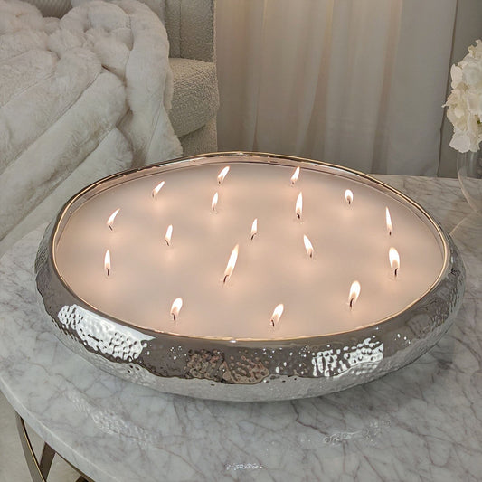 Aeolian XL Silver 17 Wick Scented Candle Rowen Homes
