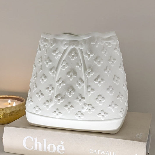 Alessia White Designer Inspired Handbag Ornament Rowen Homes