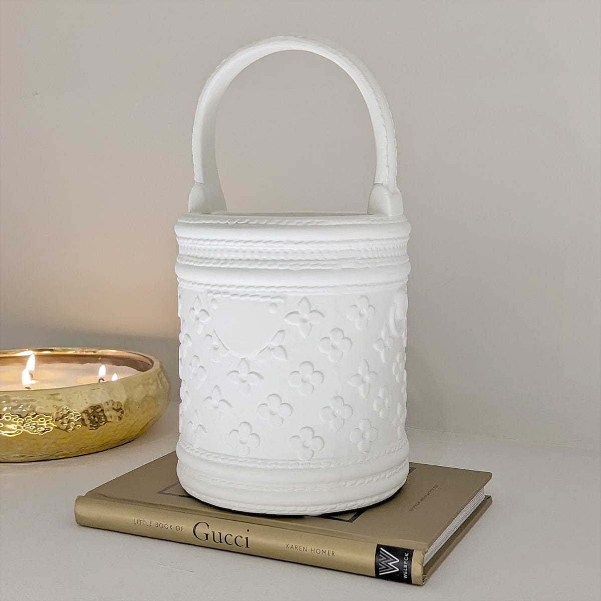 Astrid White Designer Inspired Handbag Ornament - Rosey's Creations