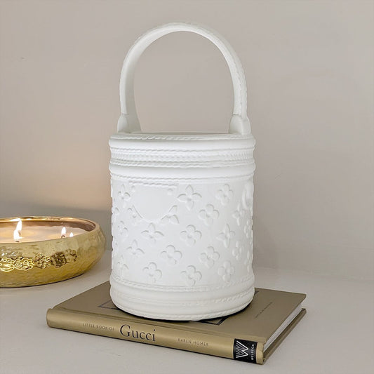 Astrid White Designer Inspired Handbag Ornament - Rosey's Creations