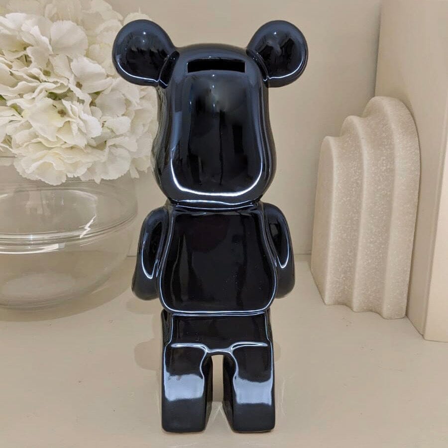 Black Pearlescent Standing Bear Ornament - Rosey's Creations