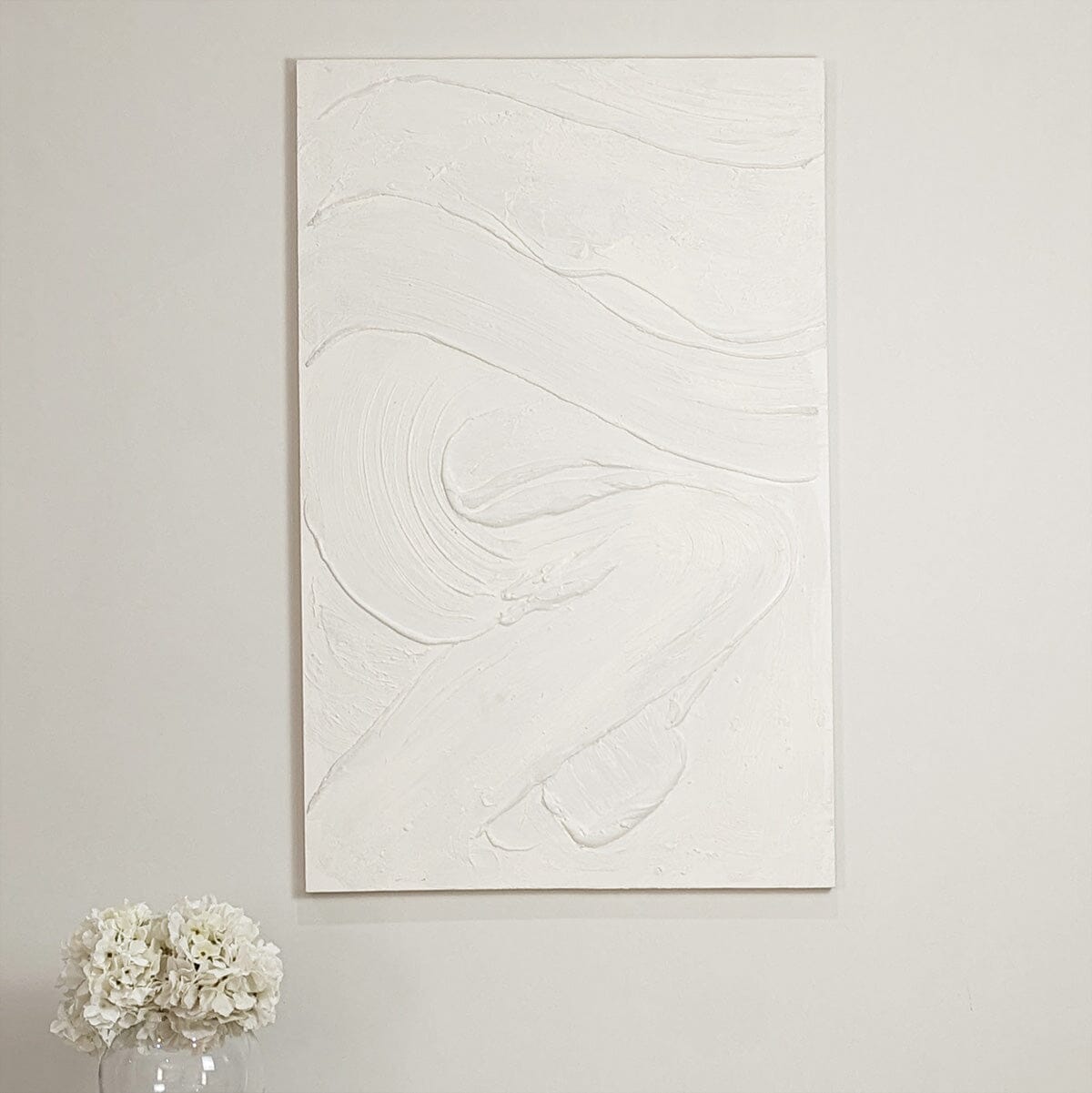 Boston Cream Textured Abstract Canvas Wall Art - Rosey's Creations