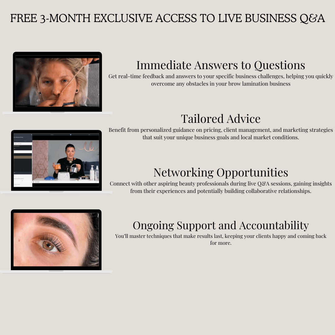 Brow Lamination, Waxing & Tinting Course Beginners 3 Course Bundle - Rosey's Creations