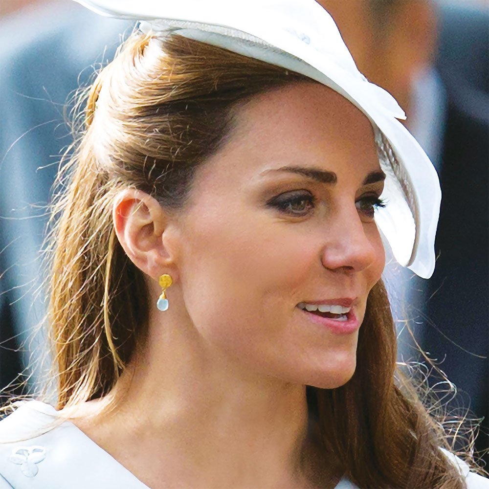 Classic Athena Drop Earrings: Fuchsia Onyx Azuni London