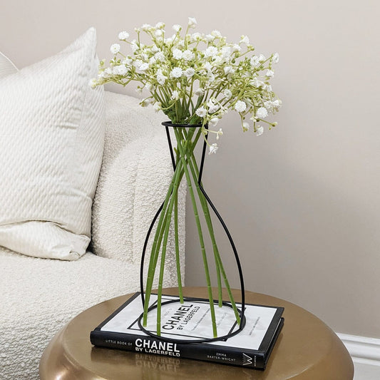 Contour Black Silhouette Wire Vase.