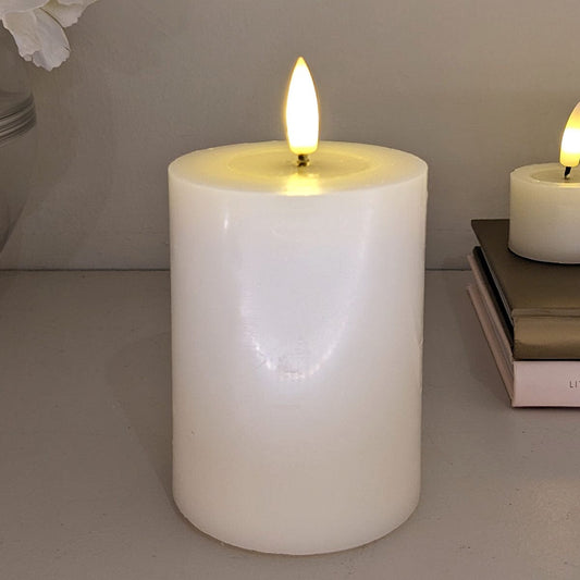 Cream Realistic LED Candle - 10cm.