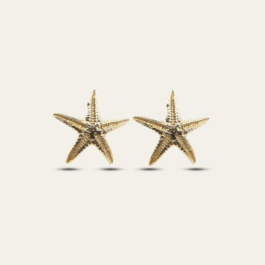 Dainty Gold Starfish Studs.