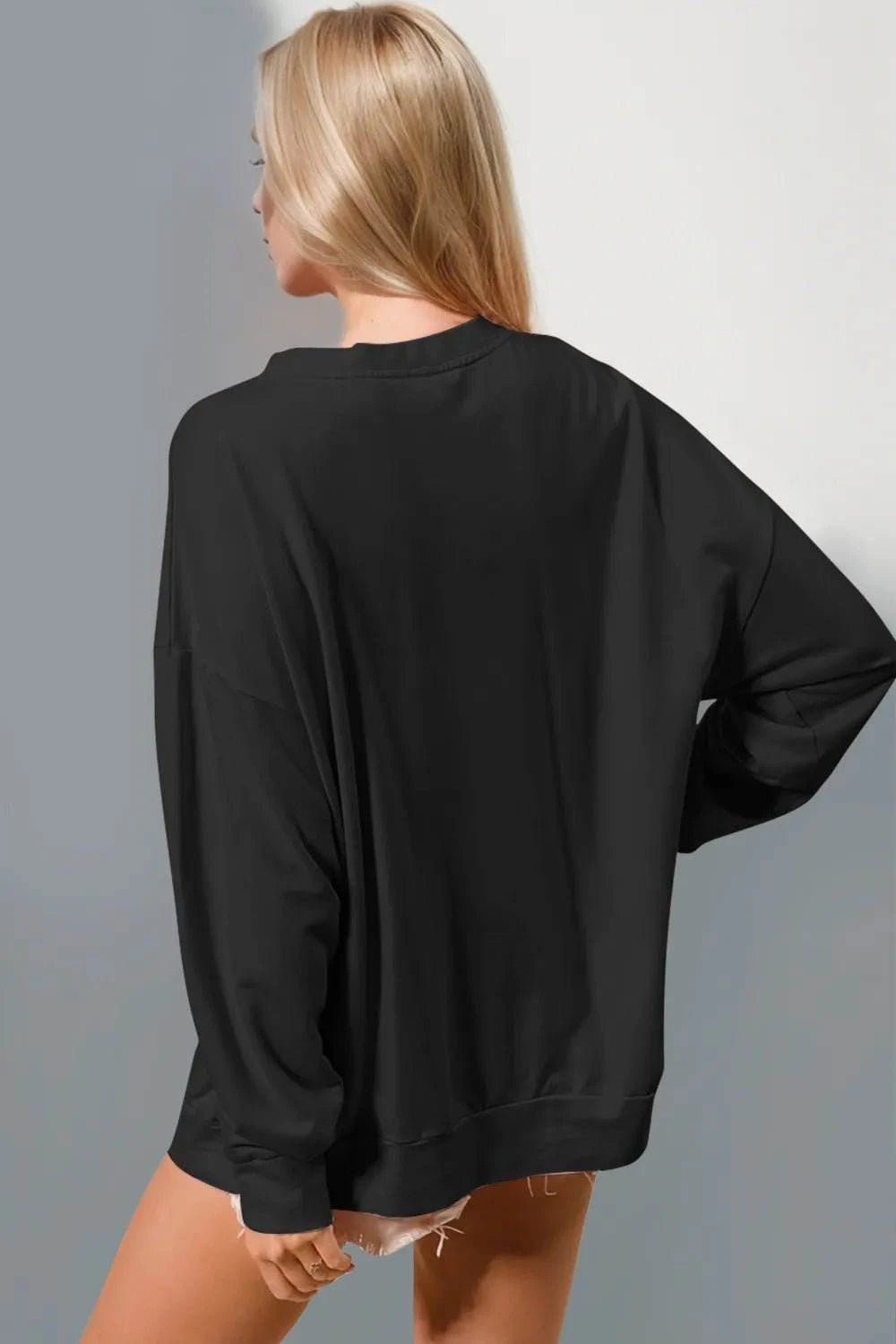 Double Take Sequin Nutcracker Round Neck Long Sleeve Sweatshirt - Rosey's Creations