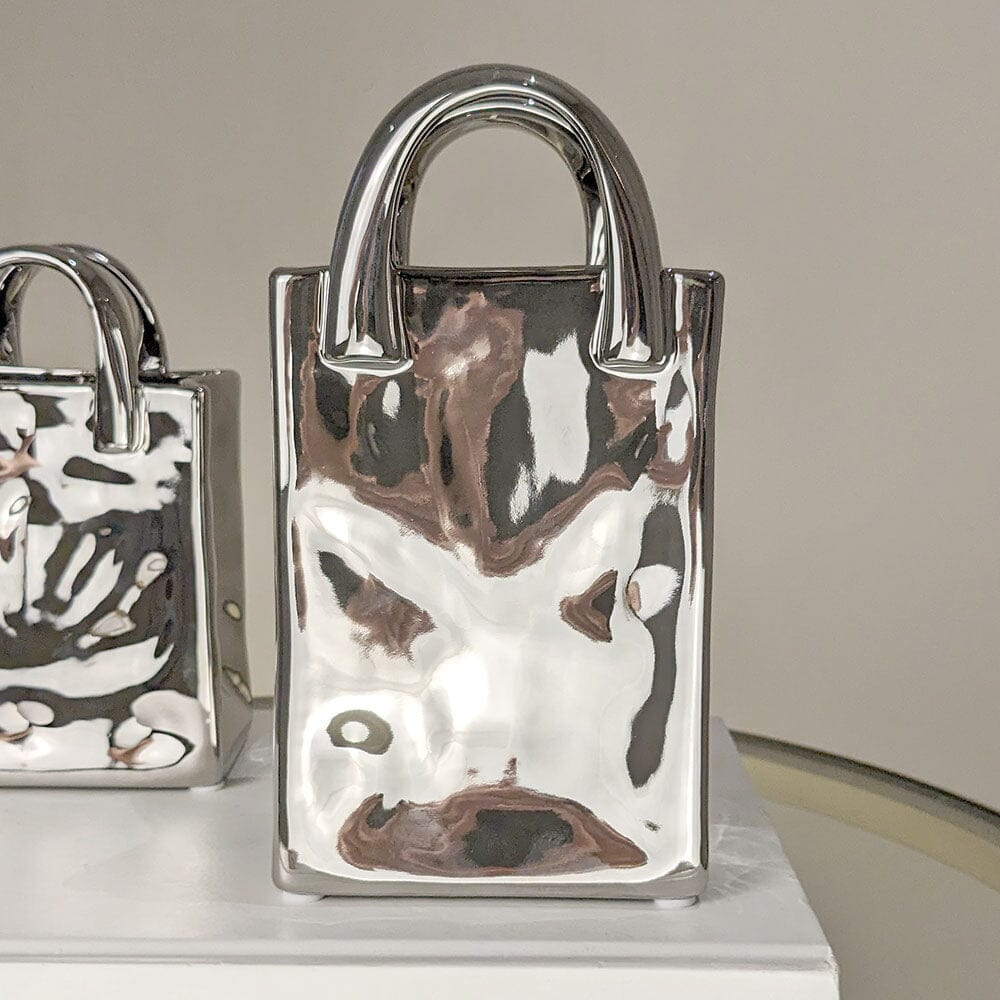 Elise Silver Handbag Decorative Vase - Rosey's Creations