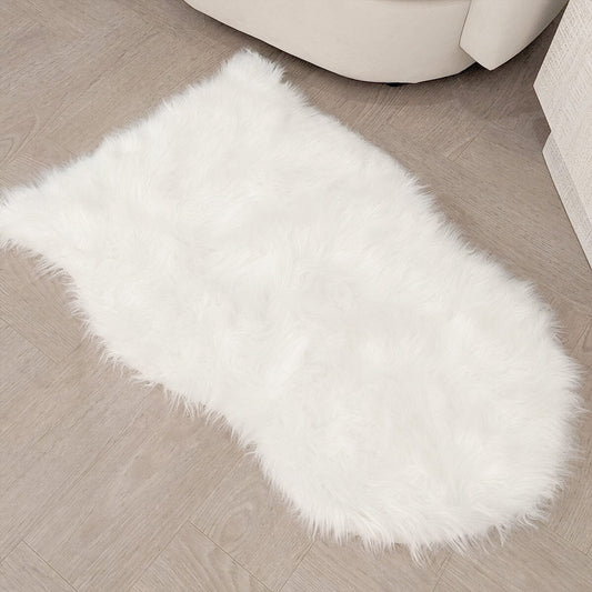 Elle Small Faux Fur White Hide Rug - 60x90cm - Rosey's Creations