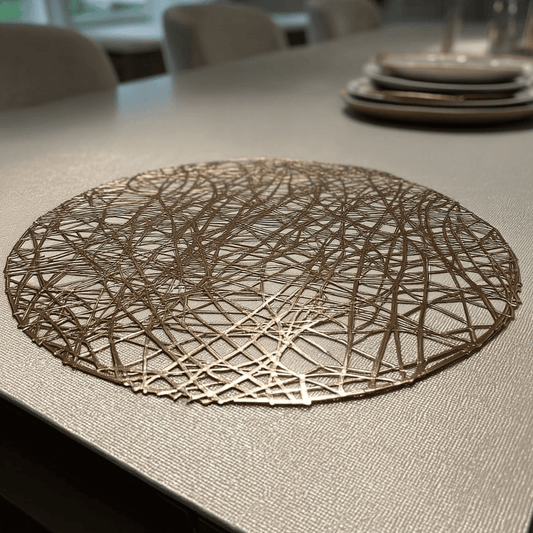 Emily Gold Round Placemat - Rosey's Creations