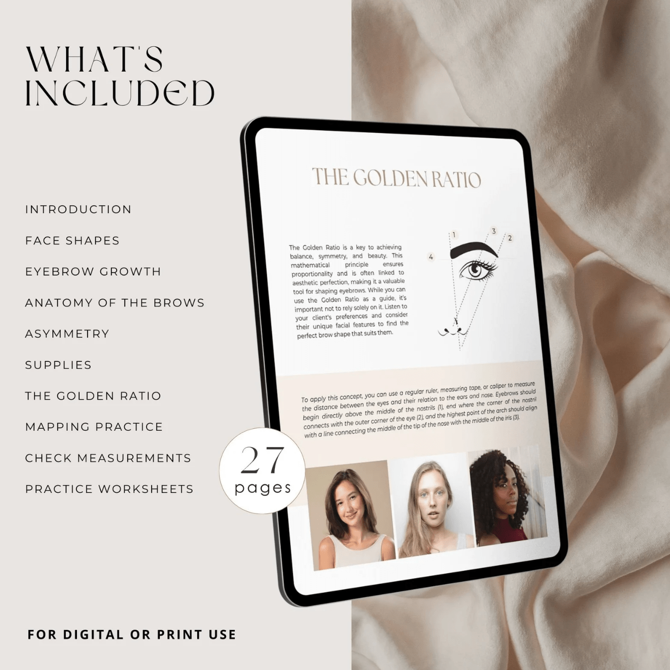 Eyebrow Mapping Course Editable Training Manual - Rosey's Creations