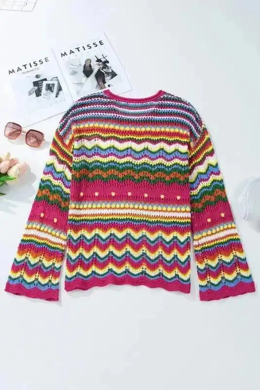 Artisanal Stripe Knit Jumper Fashionfitz