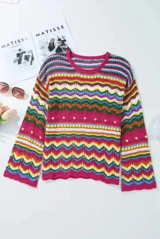 Artisanal Stripe Knit Jumper Fashionfitz