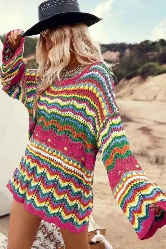 Artisanal Stripe Knit Jumper Fashionfitz