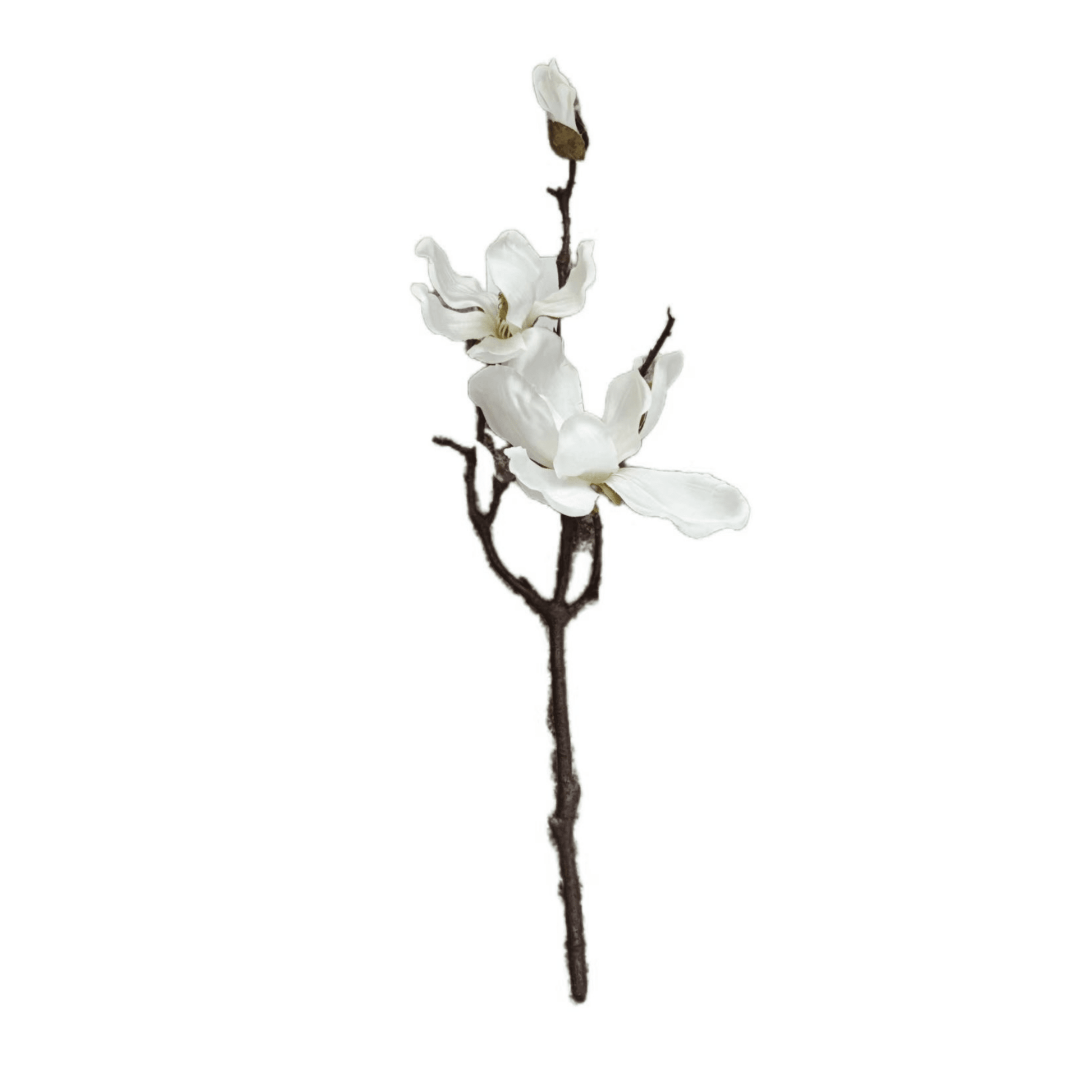 Faux White Magnolia Single Stem Floral - Rosey's Creations