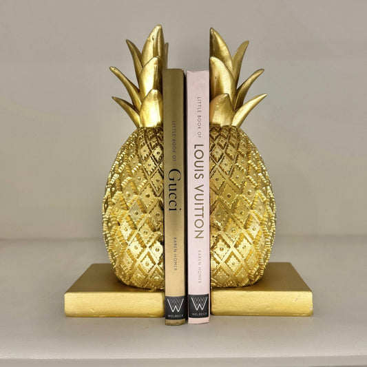 Felicity Decorative Gold Pineapple Bookends - Rosey's Creations