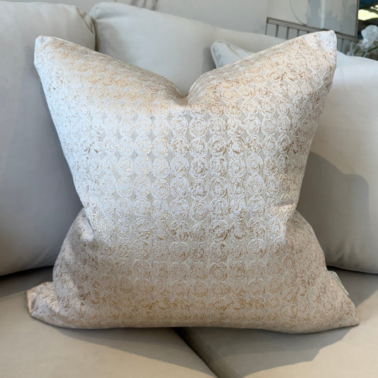 Frankie Gold Metallic Geometric Cushion - 50x50cm - Rosey's Creations