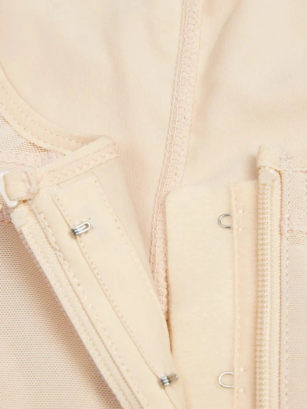 Full Size Zip Up Lace Detail Long Sleeve Shapewear - Rosey's Creations