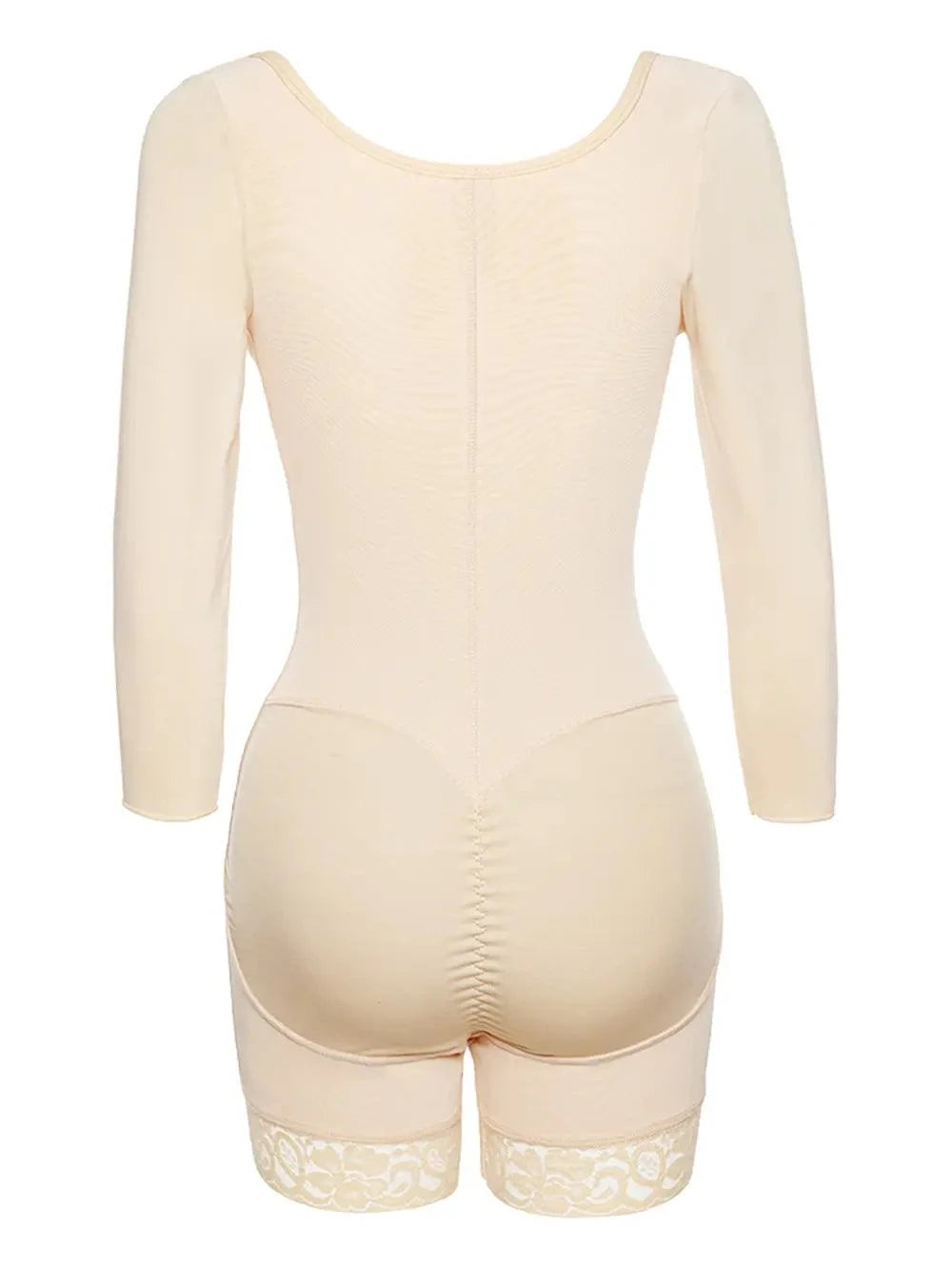 Full Size Zip Up Lace Detail Long Sleeve Shapewear - Rosey's Creations