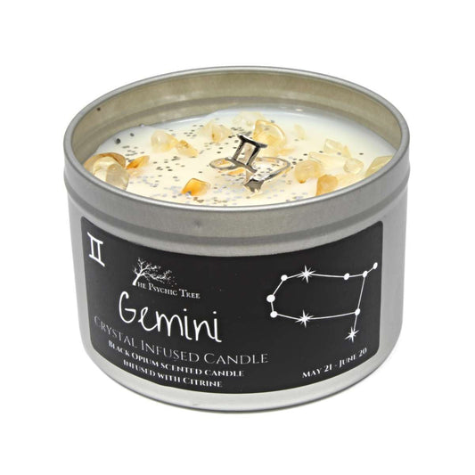 Gemini - Crystal & Jewellery Scented Zodiac Candle.