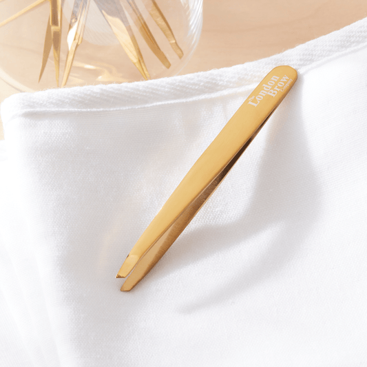Gold Angled Luxury Precision Brow Tweezers - Rosey's Creations