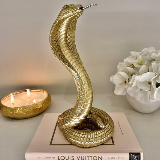 Gold Decorative Standing Snake Ornament - Rosey's Creations