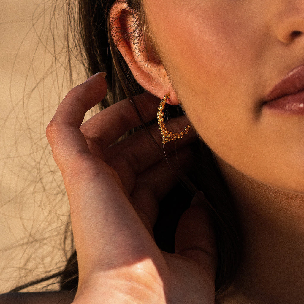 Gold Nyx Hoops Dainty London
