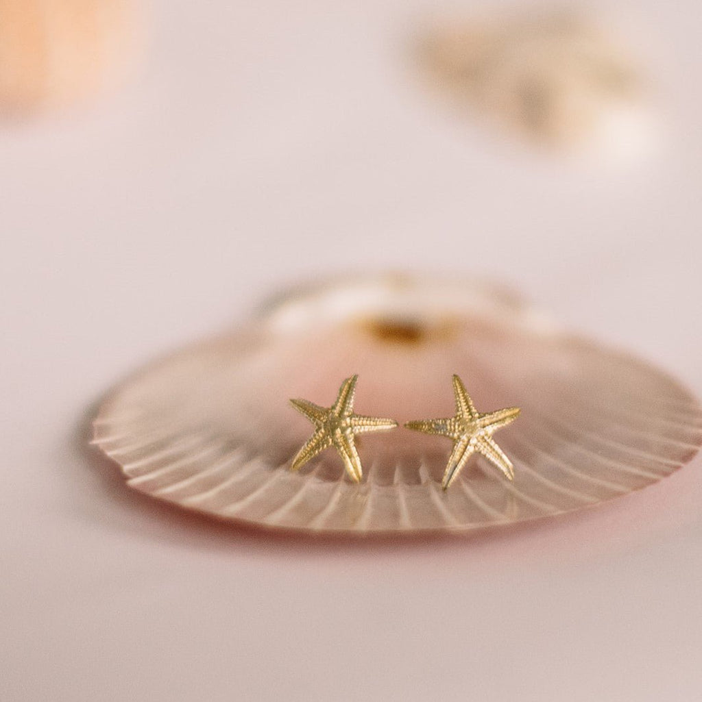 Dainty Gold Starfish Studs Dainty London