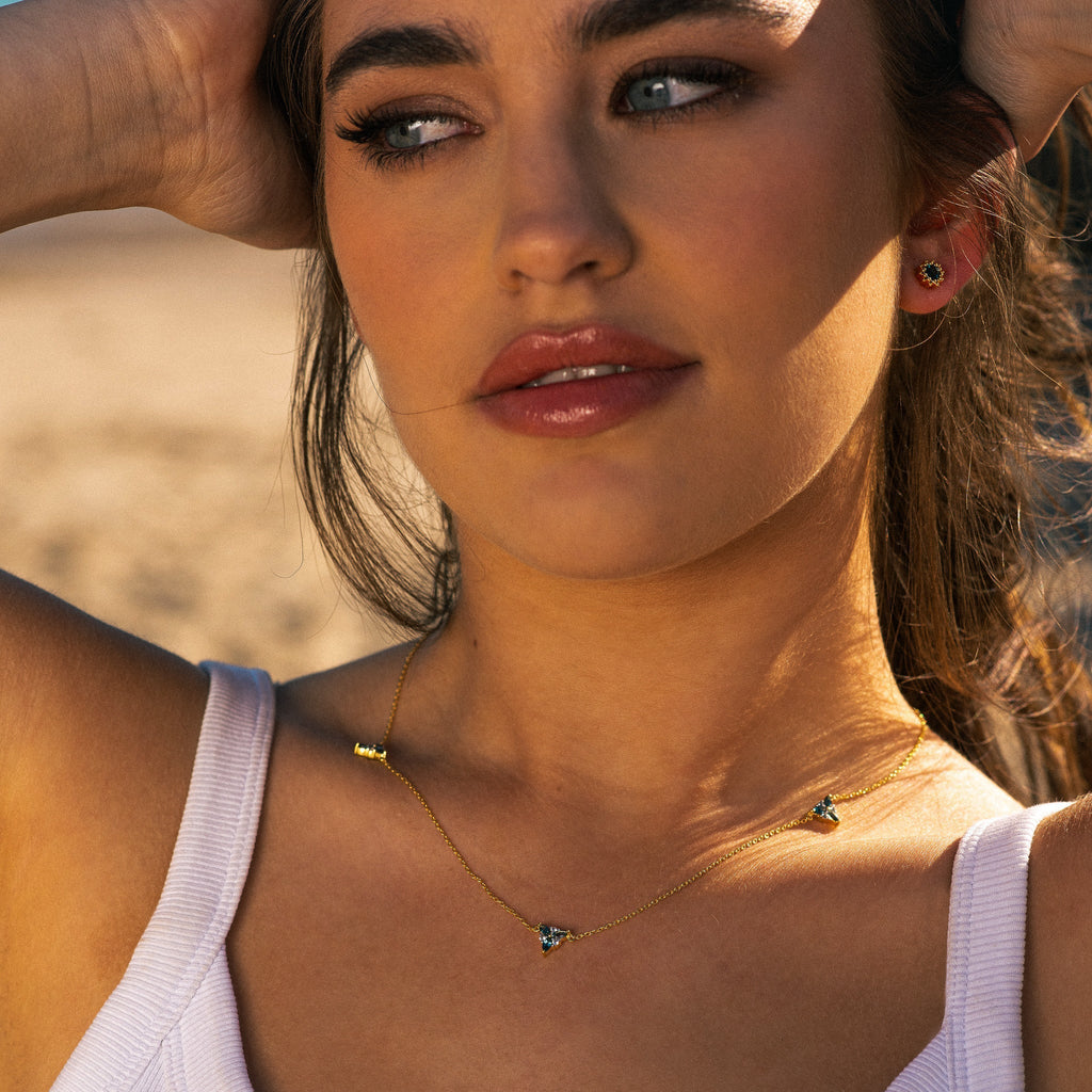 Gold Topaz Necklace - Galene Dainty London