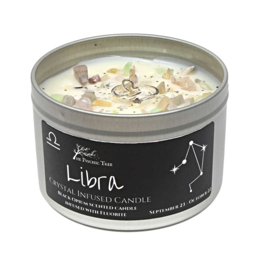 Libra - Crystal & Jewellery Scented Zodiac Candle.