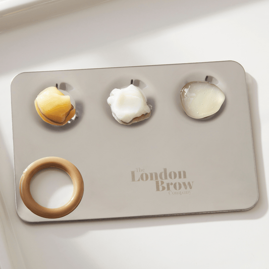 London Brow MUA Mixing Palette – Stainless Steel Tint & Lamination Palette - Rosey's Creations
