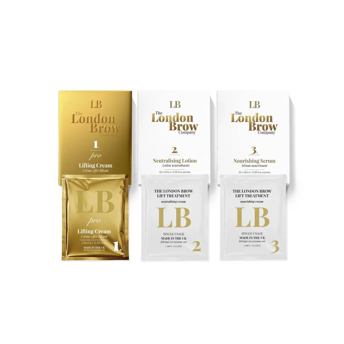 London Brow PRO Lamination System: Steps 1, 2, 3 - Waterproof Formula - Rosey's Creations
