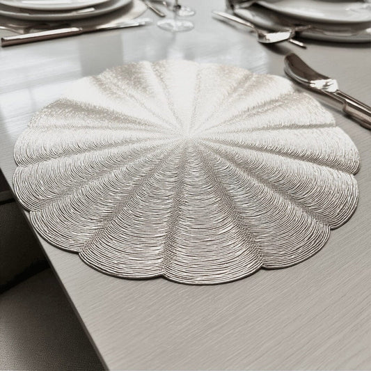 Lyra Silver Round Placemat - Rosey's Creations