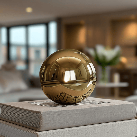 Maru Decorative Gold Ball Ornament - Rosey's Creations