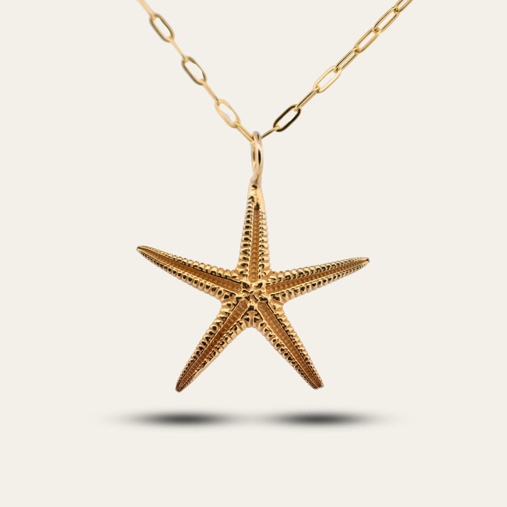 Maxi Gold Starfish Necklace Dainty London