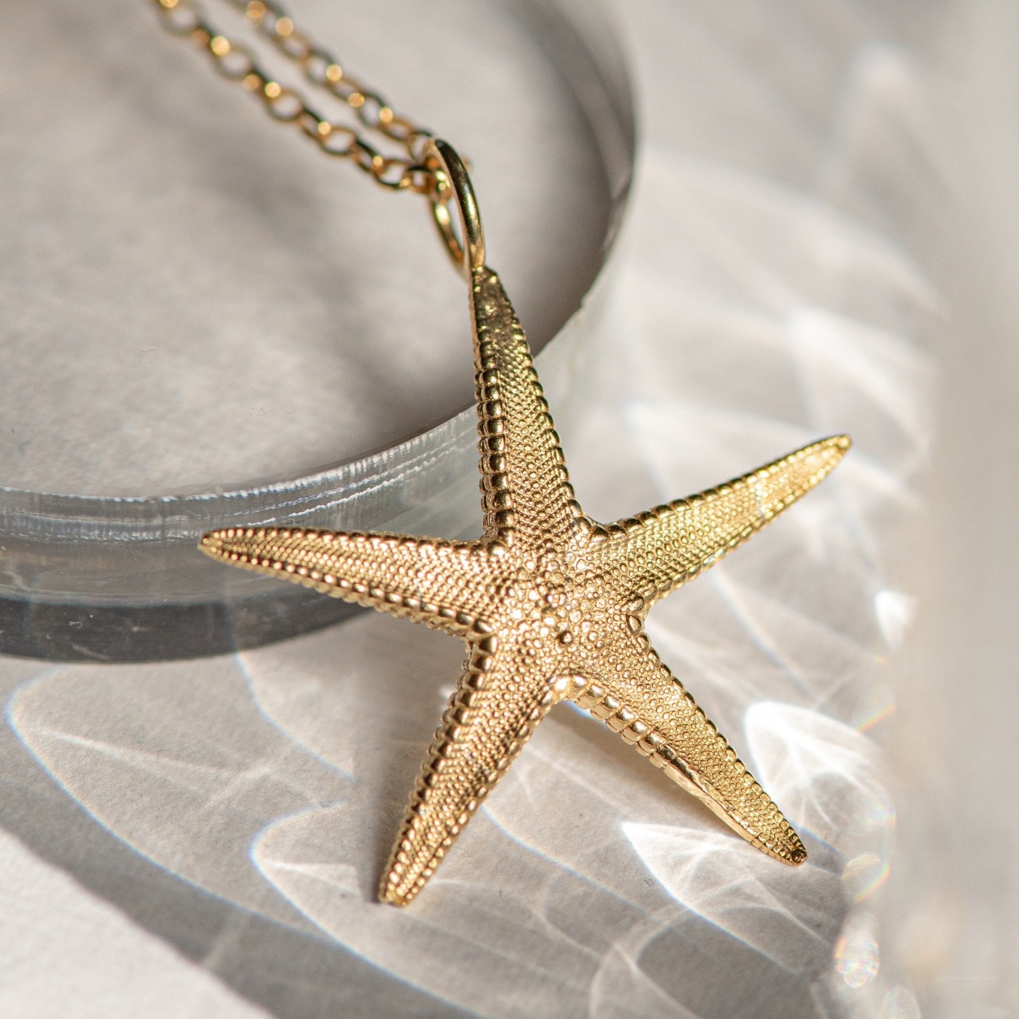 Maxi Gold Starfish Necklace Dainty London