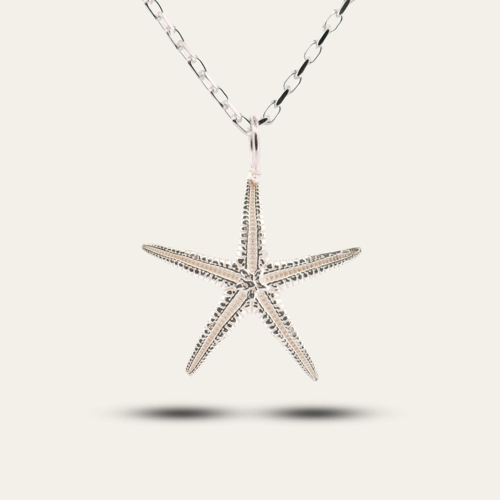 Maxi Silver Starfish Necklace Dainty London