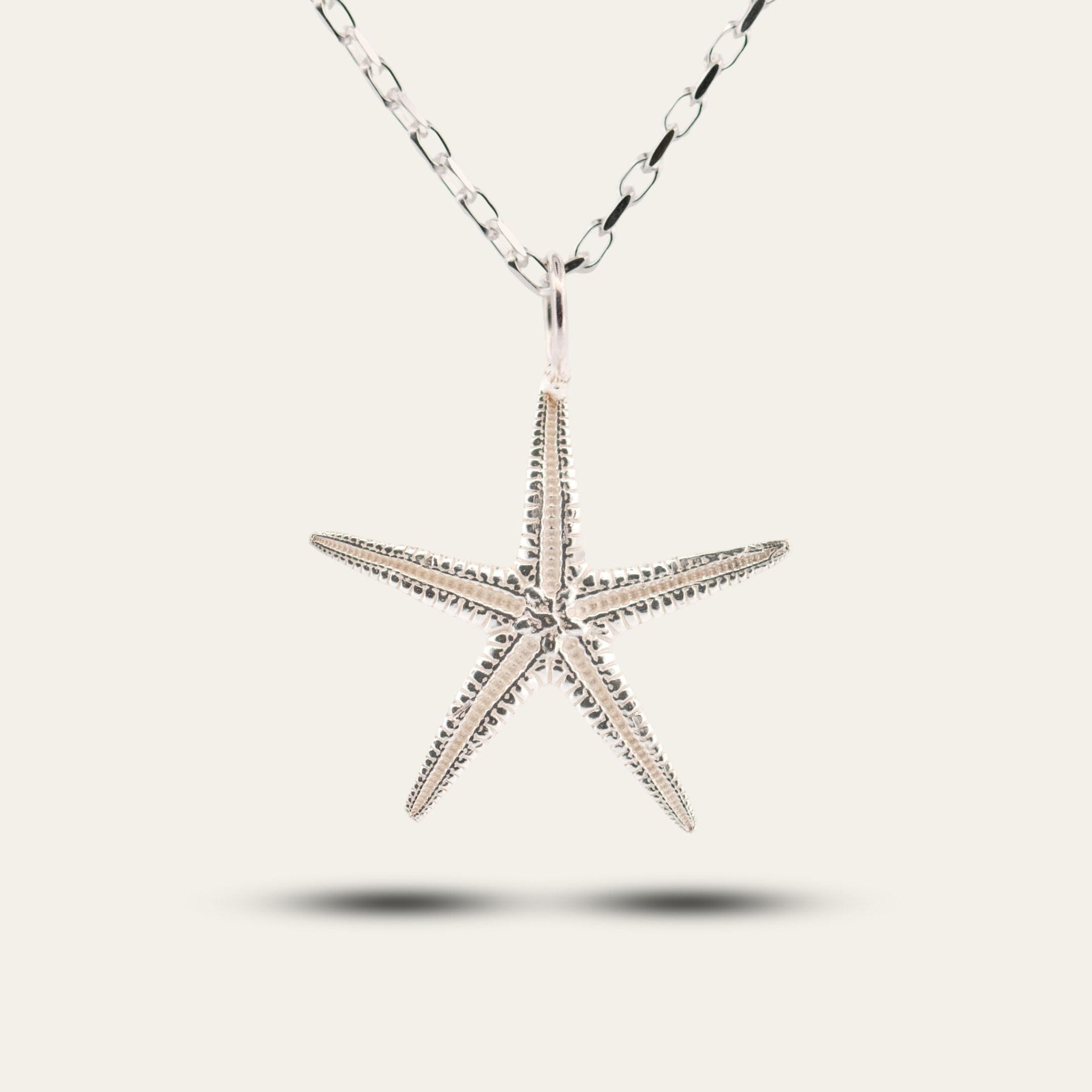 Maxi Silver Starfish Necklace Dainty London