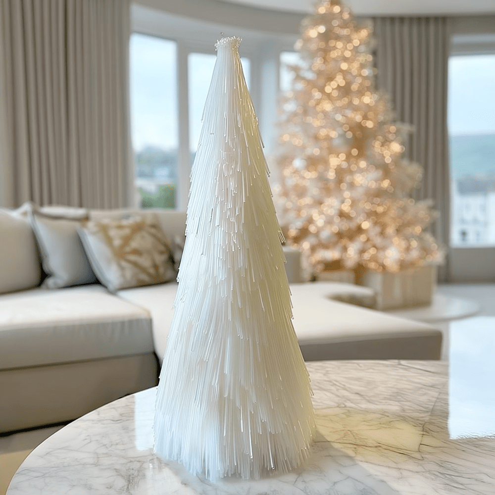Medium White Decorative Christmas Tree Ornament - Rosey's Creations